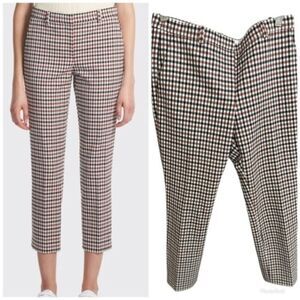 Theory Treeca Cropped Check Pants blue white red 6 or 28